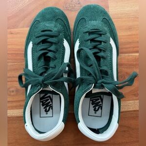 New Emerald Green Vans Super Lowpro Suede Sneakers